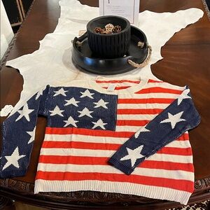 Patriotic Stars and Stripes Kids Sweater
